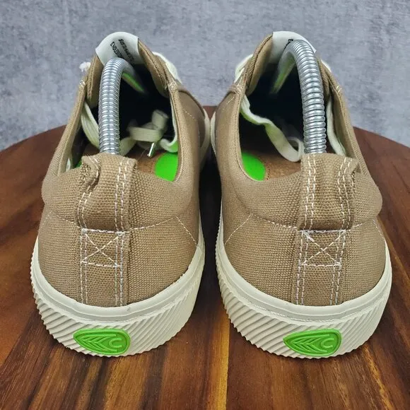 Cariuma OCA Shoes Men's 11 Brown Canvas Low Top Lace Up Athletic Sneakers