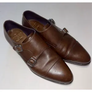 Carmina Double Monk Straps Inca Brown, Size 9 Leather Shoes Mens Excellent