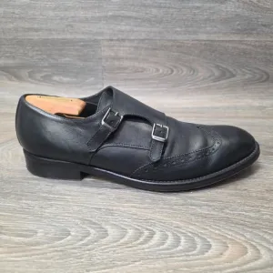 Carmine Marfe Dress Shoes Mens US 10 Black Leather Double Buckle Brogues Formal