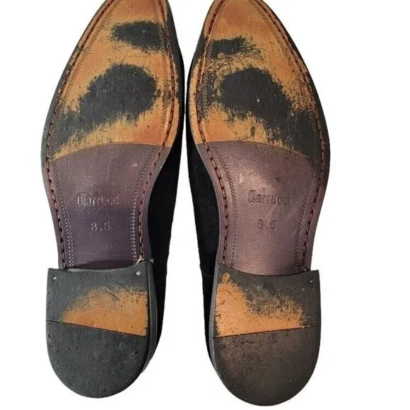 Carrucci Oxfords Shoes Men's Suede Sz 8.5/41.5 Black Lace Up Designer
