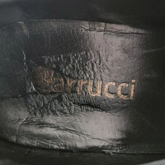 Carrucci Oxfords Shoes Men's Suede Sz 8.5/41.5 Black Lace Up Designer