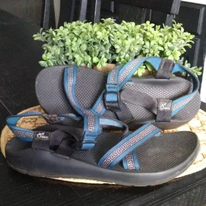 Chaco Black and Bllue Sandals Mens