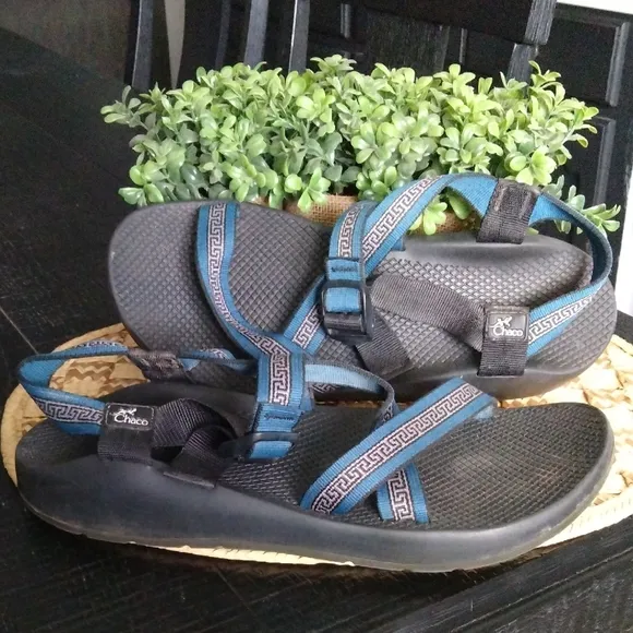Chaco Black and Bllue Sandals Mens