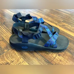 Chaco Men's Z/1 Classic sandals in an &quot;Aerial Blue&quot; pattern. Men’s size 15