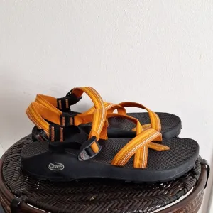 Chaco Orange and Black Sandals Men Size 11