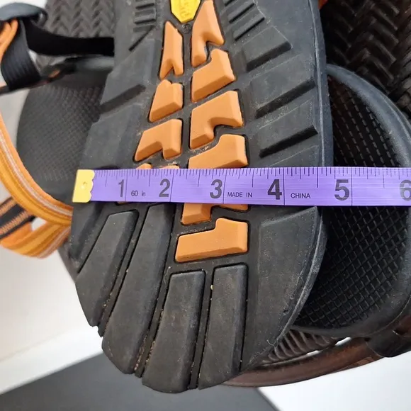 Chaco Orange and Black Sandals Men Size 11