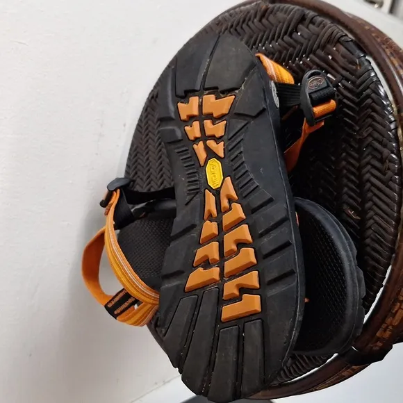 Chaco Orange and Black Sandals Men Size 11