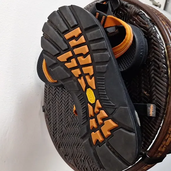 Chaco Orange and Black Sandals Men Size 11