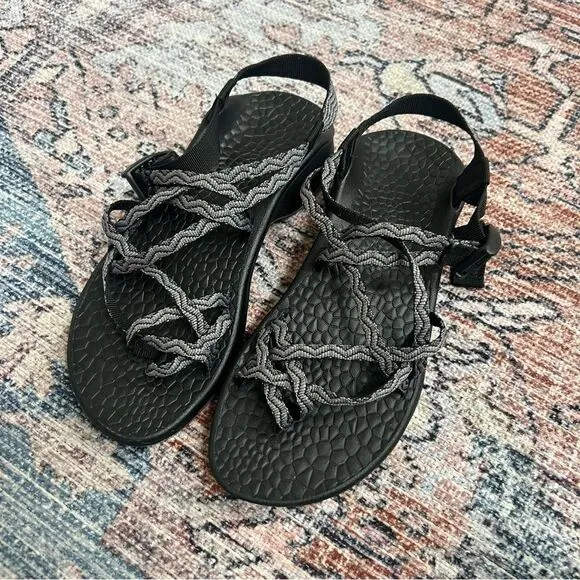 Chaco Updraft EcoTread X2 J105182 Outdoor Black Waves Sandals US Women's 9