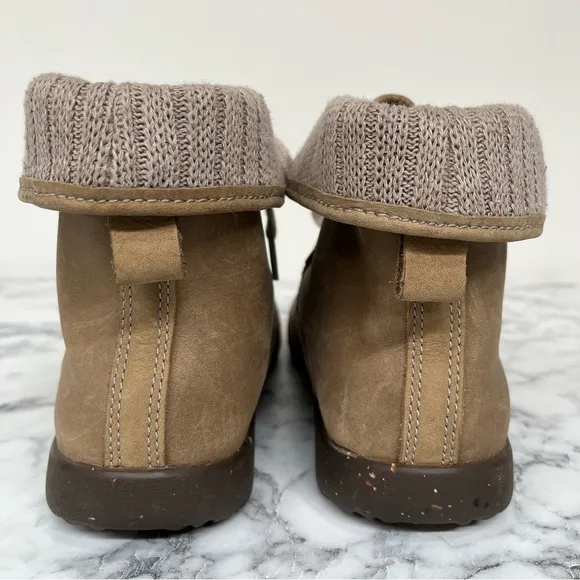 Chaco Women’s Barbary Leather Lace Up Boots Hiking Outdoor Casual in Mink Tan 9