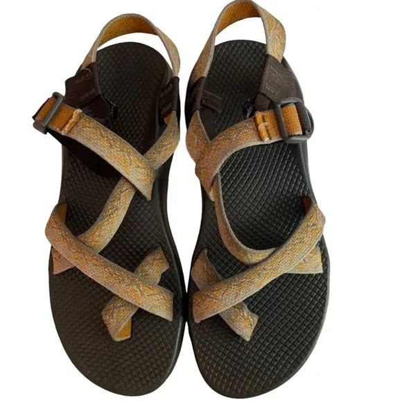 Chaco Womens Z Cloud Golden Rod Gray Outdoor Hiking Sandals Sz 10