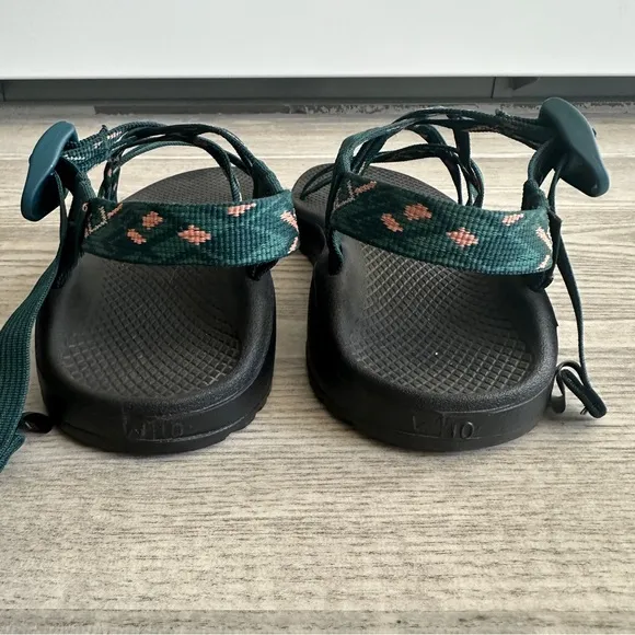 Chaco Z Strap Teal Peach Sandals 10