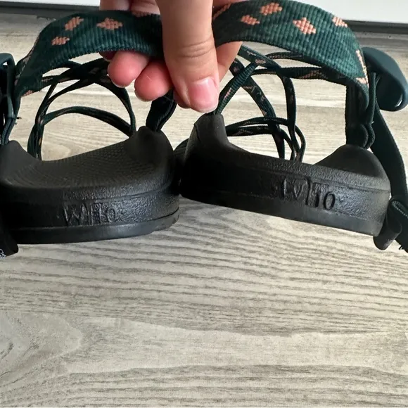 Chaco Z Strap Teal Peach Sandals 10