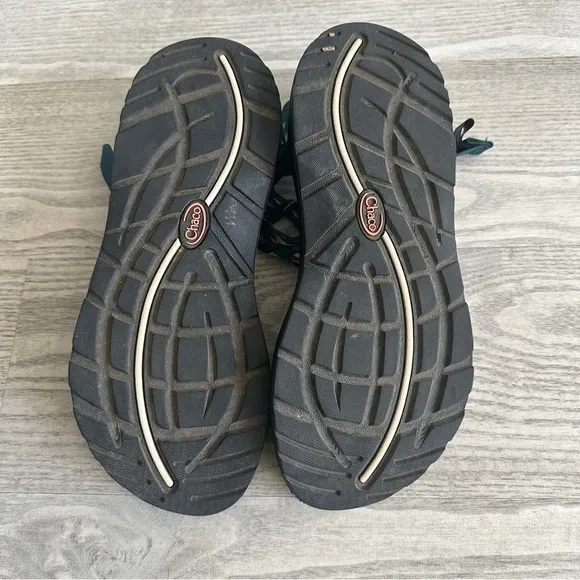 Chaco Z Strap Teal Peach Sandals 10