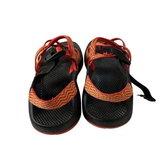 Chaco Sandals Orange Red Yellow Size 8