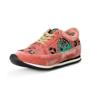 Charlotte Olympia Girls &quot;ANIMAL KINGDOM&quot; Velvet Leather Sneakers Shoes