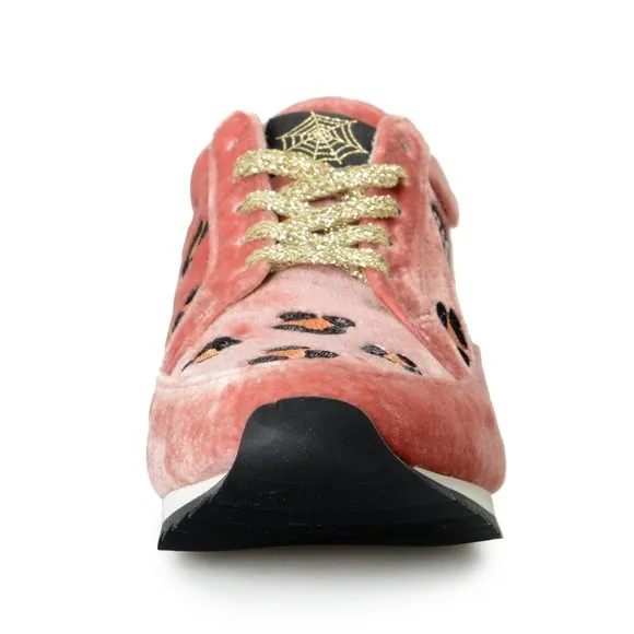 Charlotte Olympia Girls &quot;ANIMAL KINGDOM&quot; Velvet Leather Sneakers Shoes