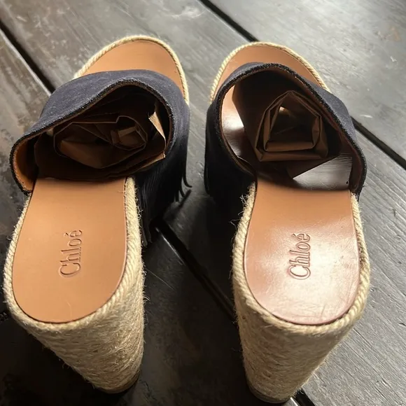 Chloe Suede Wedge Shoes