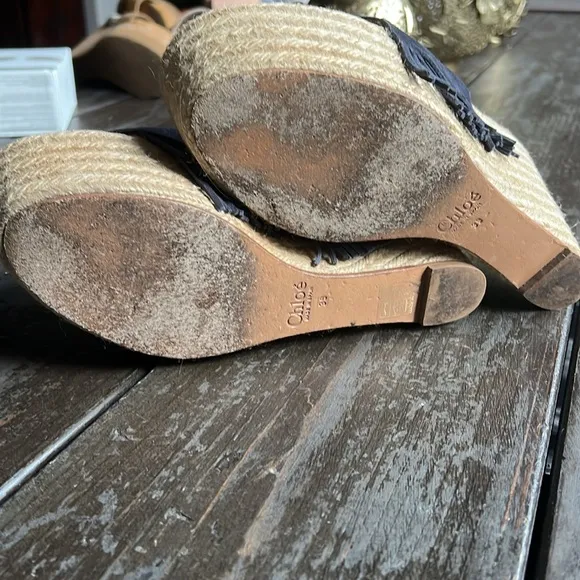 Chloe Suede Wedge Shoes