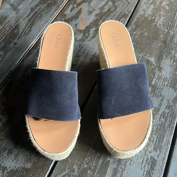 Chloe Suede Wedge Shoes
