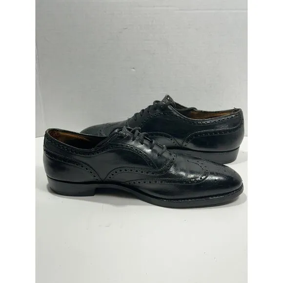 Church’s Alan McAfee England Men Sz 10 Black Leather Oxford Shoes Laces Classic