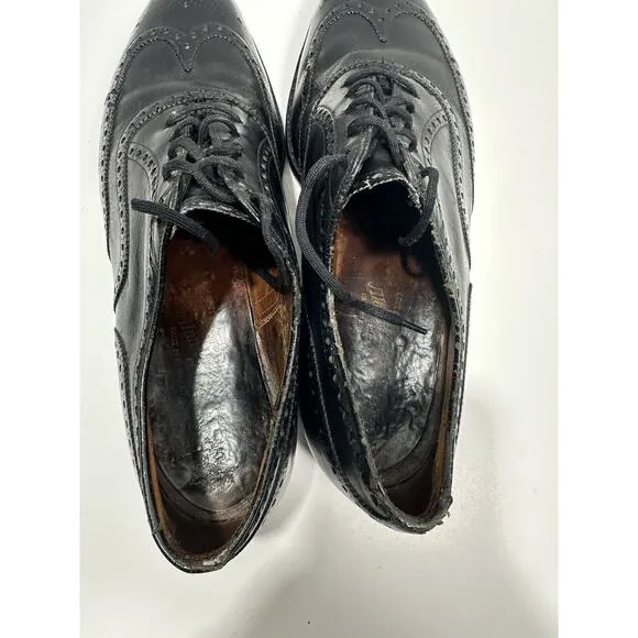 Church’s Alan McAfee England Men Sz 10 Black Leather Oxford Shoes Laces Classic