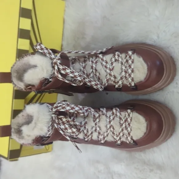 CIRCUS by SAM EDELMAN Gretchen  Shearling Hiker Boots ~ New In Box