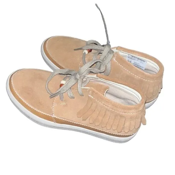 Clarks Girls Brill Fest Suede Tan Chukka Shoes