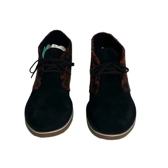Clarks Men’s Buchacre 3 Chukka Boots Black Leather Wool