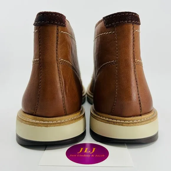Clarks Men's Chantry Mid Tan Brown Leather Lace Up Chukkas Boots Size 10.5