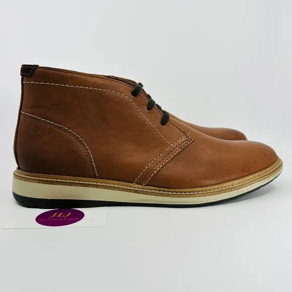 Clarks Men's Chantry Mid Tan Brown Leather Lace Up Chukkas Boots Size 10.5