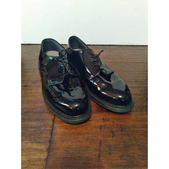 Classic Black Patent Leather‎ Oxford Dress Shoes Lace-Up Formal Business Uniform
