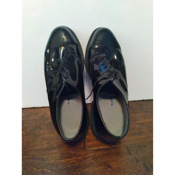 Classic Black Patent Leather‎ Oxford Dress Shoes Lace-Up Formal Business Uniform