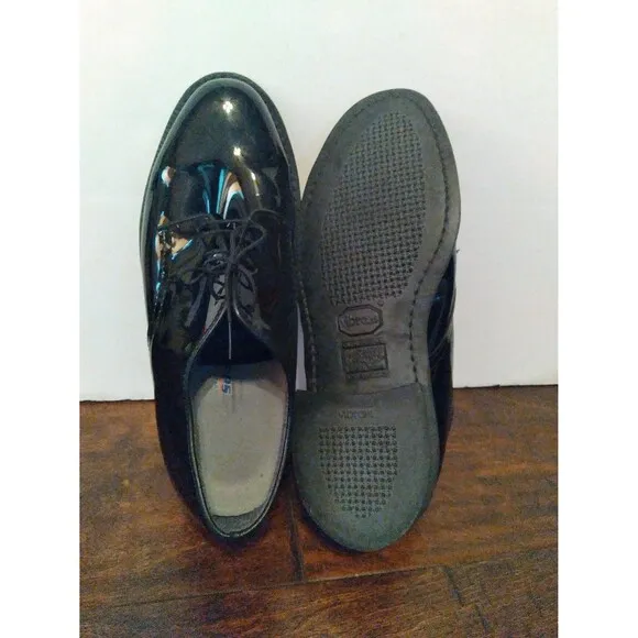 Classic Black Patent Leather‎ Oxford Dress Shoes Lace-Up Formal Business Uniform