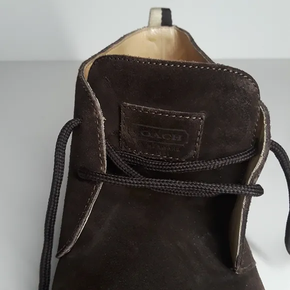 COACH Austin Suede Lace Up Brown Derby Men's Shoes 12