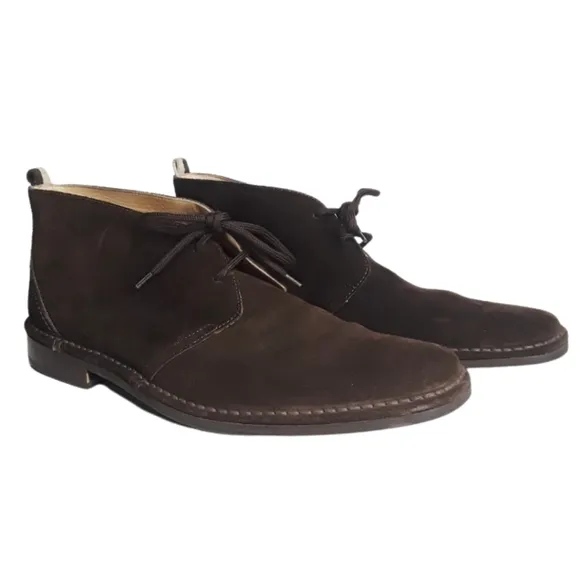 COACH Austin Suede Lace Up Brown Derby Men's Shoes 12