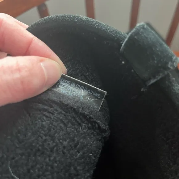 Coach Black Suede Tullip Winter Boots Size 9