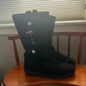Coach Black Suede Tullip Winter Boots Size 9