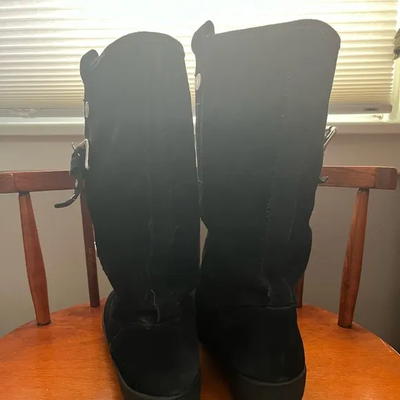 Coach Black Suede Tullip Winter Boots Size 9