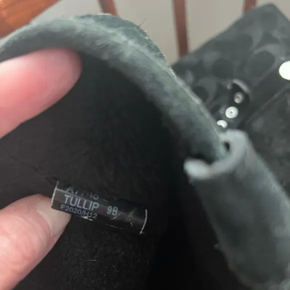 Coach Black Suede Tullip Winter Boots Size 9