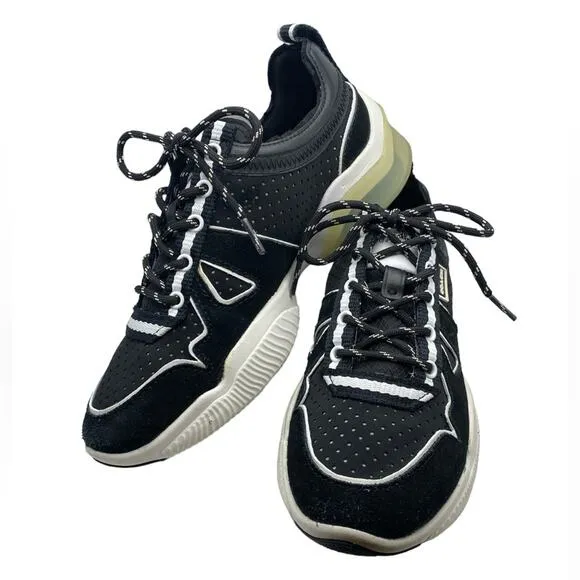 Coach Citysole Neo Runner Lace Up Black and White Shoes Size 6.5
