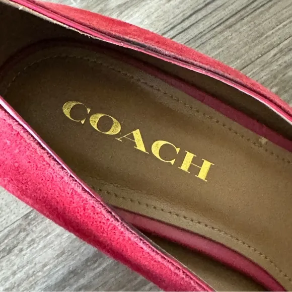 Coach Georgina Red Suede Pump Size 8.5 heels