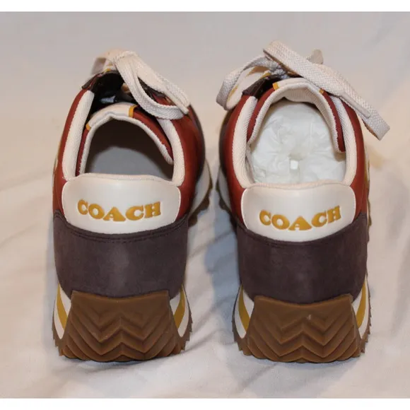Coach Runner Sneakers MEN SZ 8 WOMEN'S SZ 10 RUST/MAPLE NIB $195