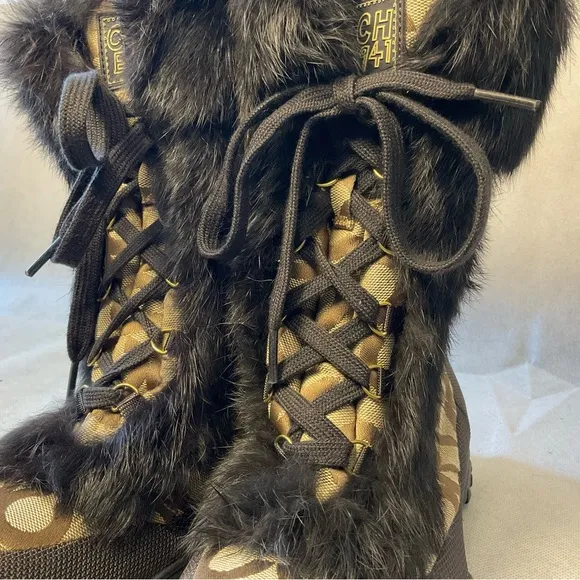 Coach Signature Jennie Winter Boots- Size 7.5