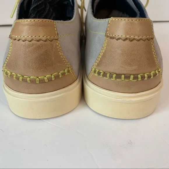 Cole Haan 10M mens Bergen mic Oxford lace up shoes boat suede sneakers gray