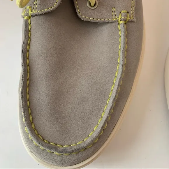 Cole Haan 10M mens Bergen mic Oxford lace up shoes boat suede sneakers gray