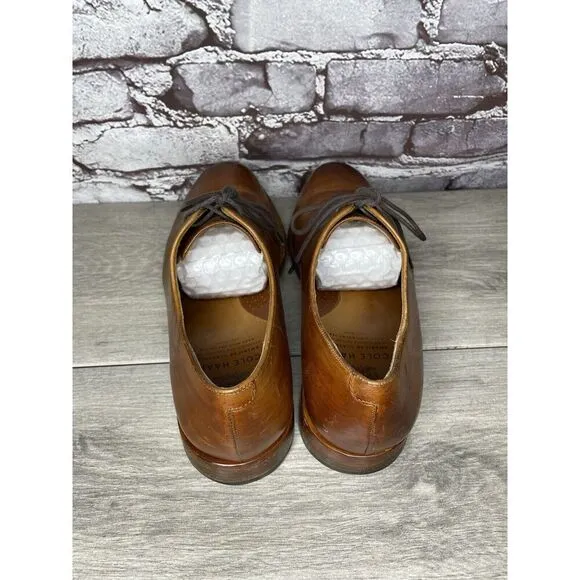 Cole Haan AMERICAN CLASSICS Mahogany Brown Leather Oxfords Dress Shoes Men 8.5D