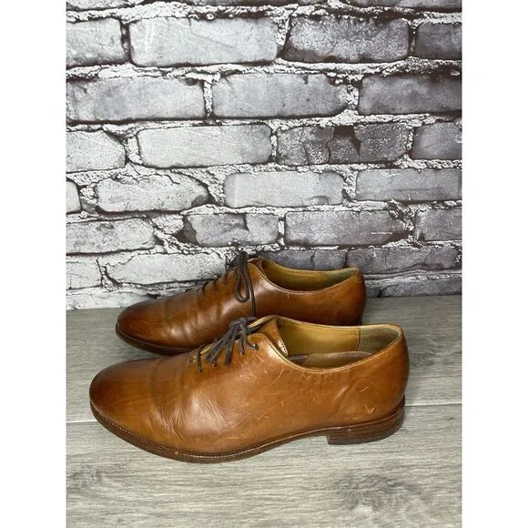 Cole Haan AMERICAN CLASSICS Mahogany Brown Leather Oxfords Dress Shoes Men 8.5D