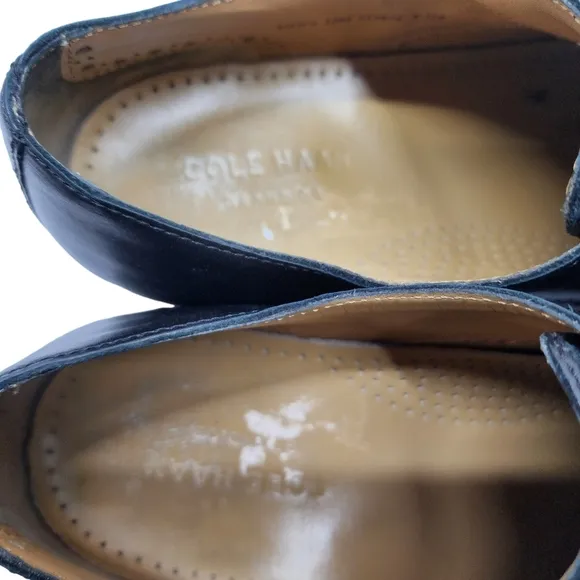 Cole Haan Black Leather Monk Strap Shoes  10M
