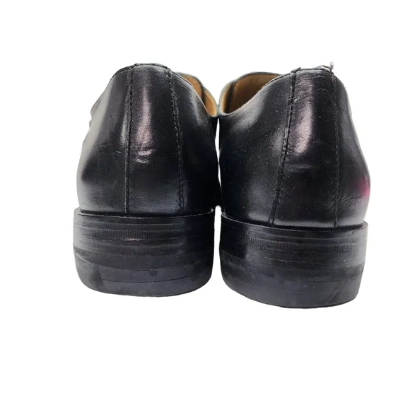 Cole Haan Black Leather Monk Strap Shoes  10M